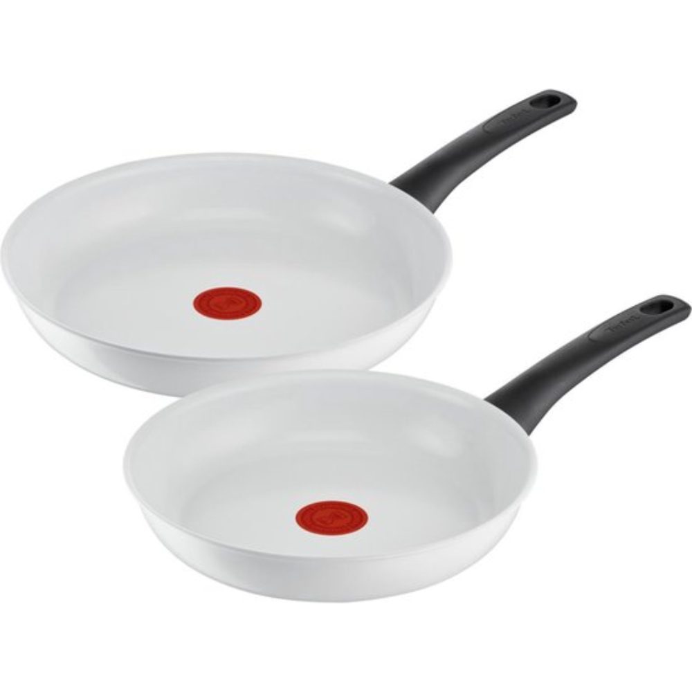 Tefal Ceramic Control 2-delige Pannenset - Koekenpannen - Inductie - Wit