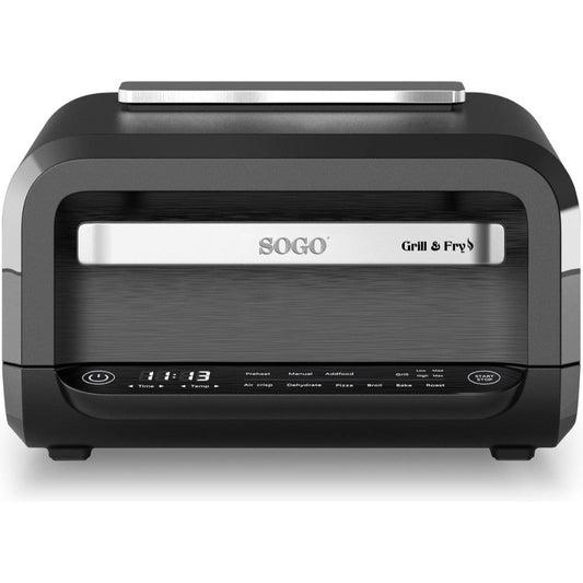 SOGO Multifunctionele Grill en Airfryer - 10 Kookfuncties - Temperatuurinstellingen - 1700W - Zwart