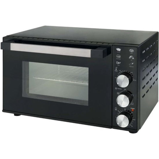 DCG Vrijstaande Elektrische Oven - 35 Liter - Timer - 6 Functies - 100 tot 230°C - Hete Lucht - 1800W - Zwart