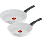 Tefal Ceramic Control 2-delige Pannenset - Koekenpannen - Inductie - Wit