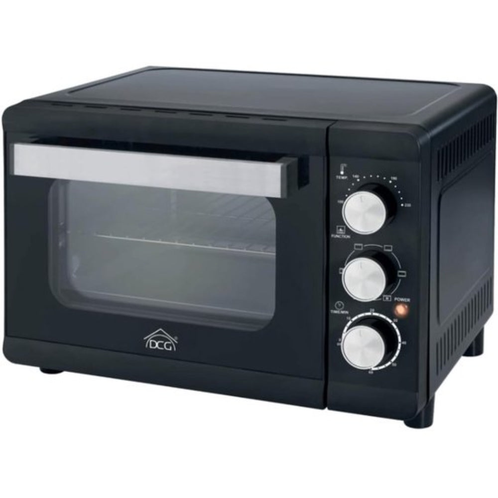 DCG Vrijstaande Elektrische Oven - 24 Liter - Timer - 6 Functies - Hete Lucht - 1380W - Zwart
