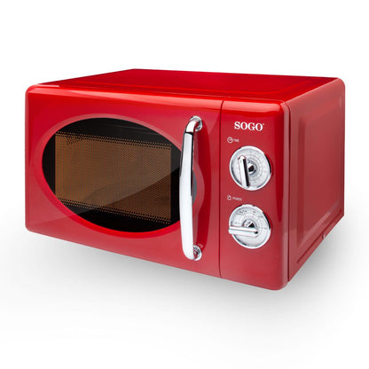 SOGO Retro Vrijstaande Magnetron - 20L - Timer - 5 Programma's - 700W