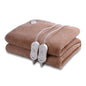 SOGO Elektrische Deken - Warmtedeken - 2 persoons - 160 x 140 cm - 3 Warmtestanden - Bruin