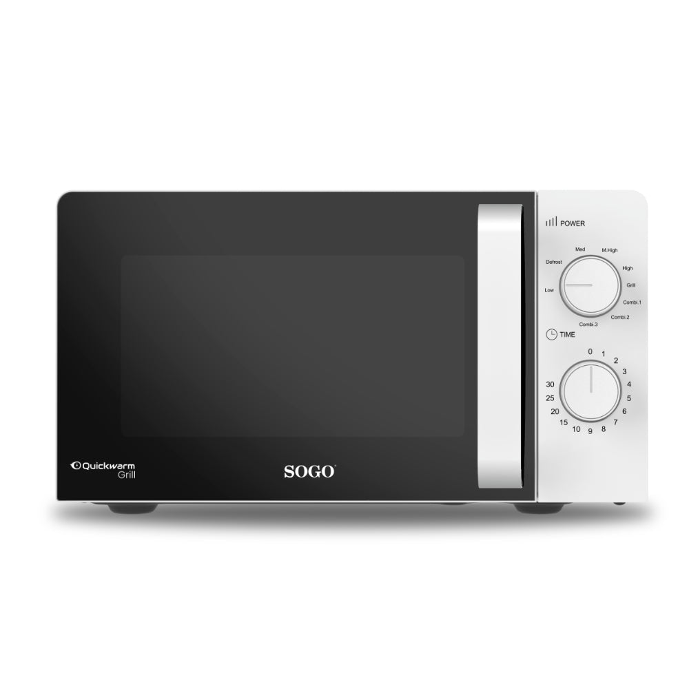 SOGO Vrijstaande Combi Magnetron met Grill - 20 liter - 9 Vermogensstanden - Timer - Wit
