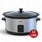 SOGO Slowcooker Geschikt voor 8 Personen - 5.5 Liter - 3 Kookfuncties - 260W - RVS